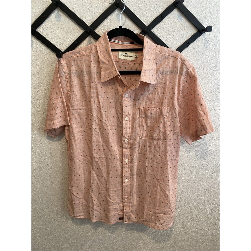 The Normal Brand Short Sleeve Button up Coral Size Medium